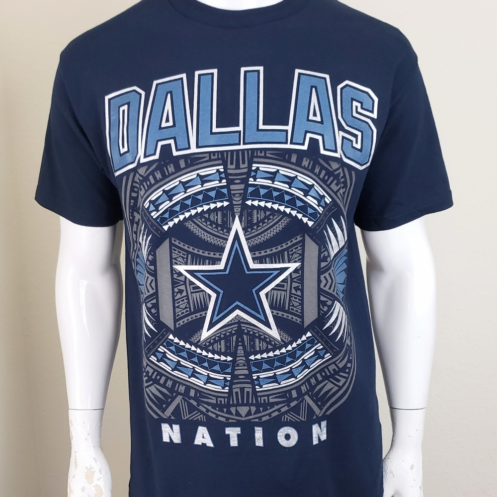 Throwback Dallas Cowboys Nation “We Dem Boyz” Mens New Blue NFL T Shirt Size L